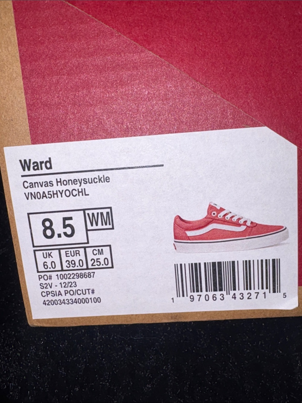 Vans Ward Canvas Kids Sneakers - Honeysuckle Pink